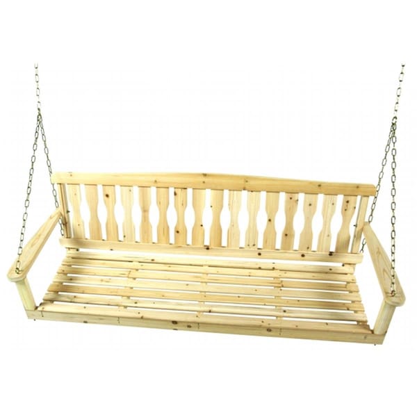 Lawnitator 60 in. W X 22 in. D X 17.5 in. H Cypress Porch Swing LA85783 - main